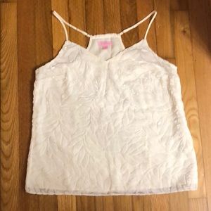 Lilly Pulitzer Dusk racer back velvet top -size M